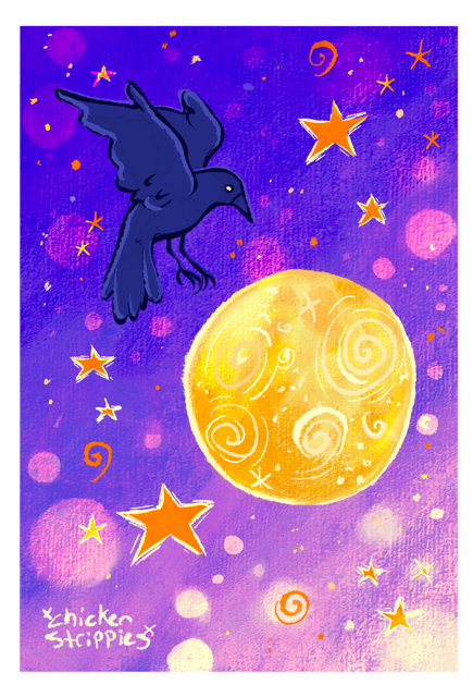 Crow and the Moon